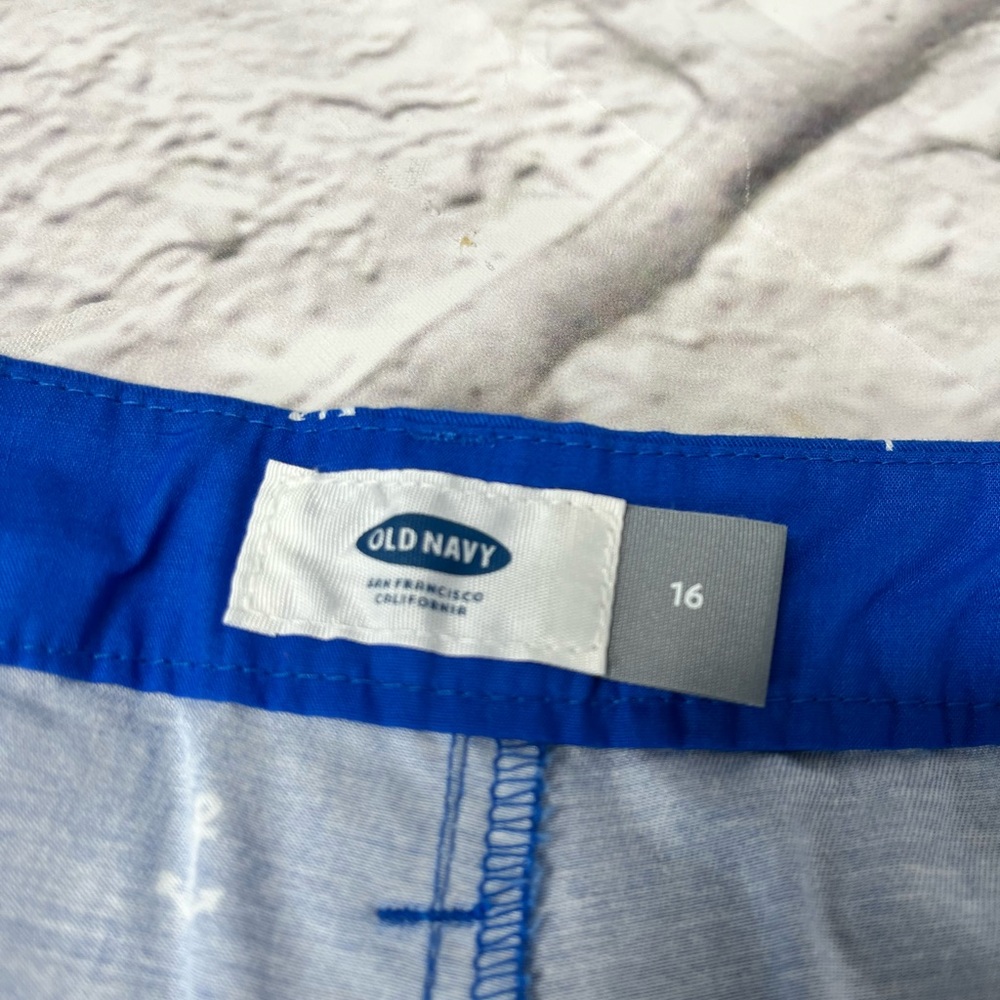 Old navy women’s nautical print blue short size 16 - Picture 3 of 7